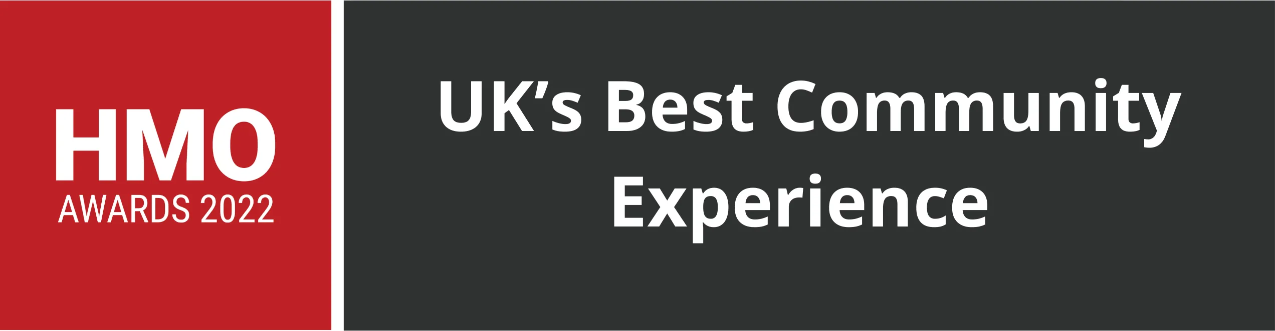 HMO Awards 2022 UK's Best Community Experience 