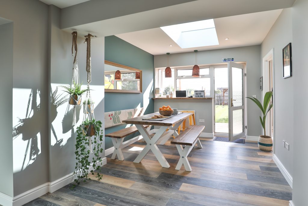 Sunny dining room at B-Hive Living