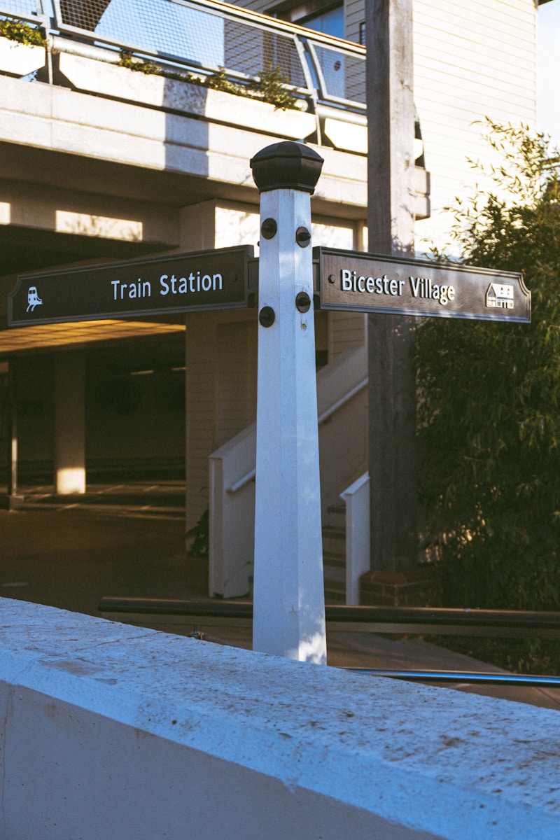 Train station sign, Bicester Village