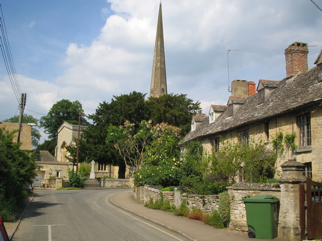 Church Street in Kidlington, Oxfordshire, looking toward St Mary's parish church